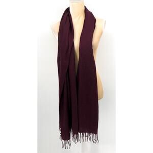 NORDSTROM Women's Tissue Weight Wool & Cashmere Scarf One Size Merlot NWOT